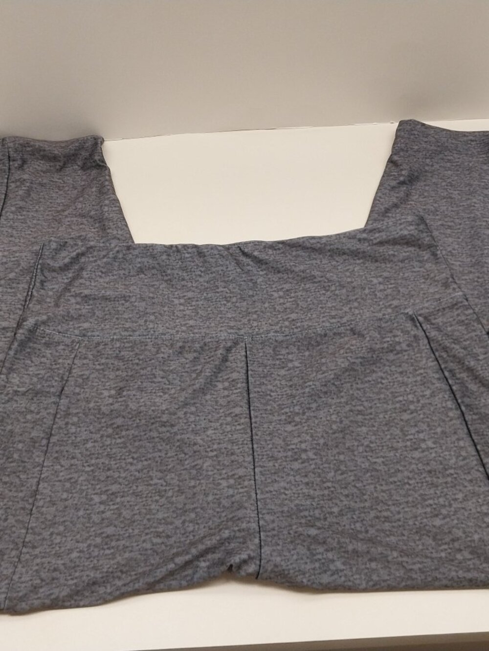ZONE PRO XL HEATHERED GRAY CROPPED YOGA PANT LEGGINGS w/ POCKET